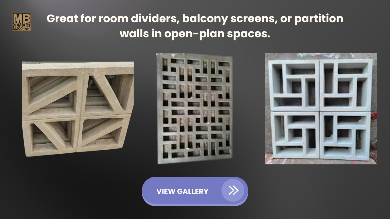 Two Foot Square Concrete Jaali Block